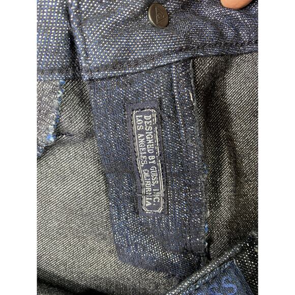 Guess Jeans Brittney Legging Womens 28 Blue Sparkly Stretch Skinny Leg Glitter - Picture 10 of 13